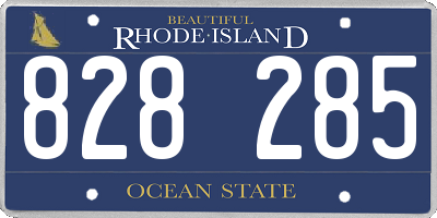 RI license plate 828285