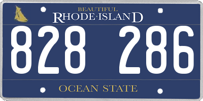 RI license plate 828286