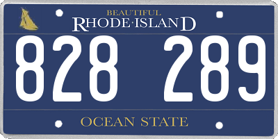 RI license plate 828289