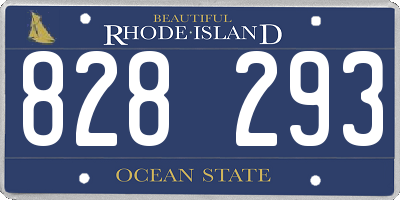 RI license plate 828293
