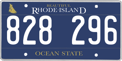 RI license plate 828296