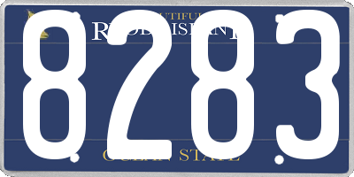 RI license plate 8283