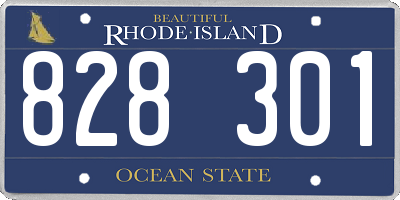 RI license plate 828301