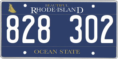 RI license plate 828302