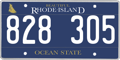 RI license plate 828305