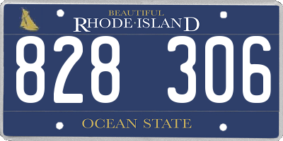 RI license plate 828306
