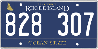 RI license plate 828307