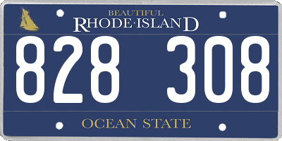RI license plate 828308