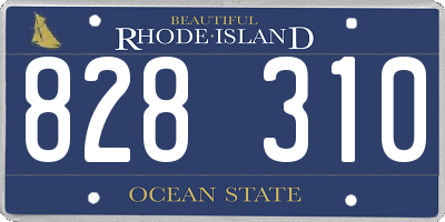 RI license plate 828310