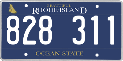 RI license plate 828311