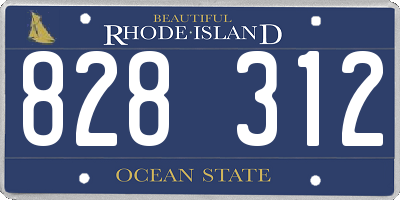 RI license plate 828312