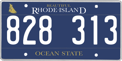 RI license plate 828313
