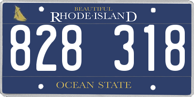 RI license plate 828318