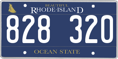 RI license plate 828320