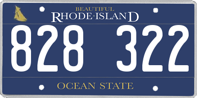 RI license plate 828322
