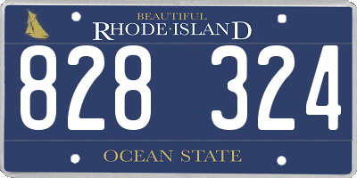 RI license plate 828324