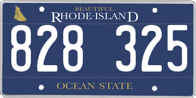 RI license plate 828325
