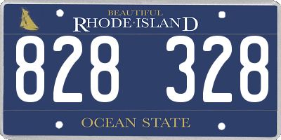RI license plate 828328