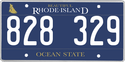 RI license plate 828329