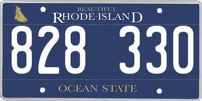 RI license plate 828330