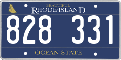 RI license plate 828331