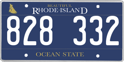 RI license plate 828332