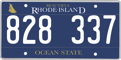 RI license plate 828337