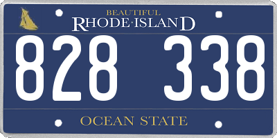 RI license plate 828338