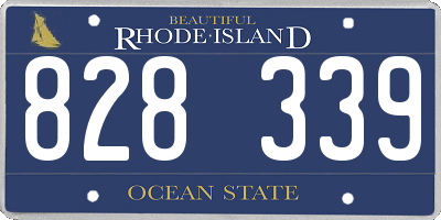 RI license plate 828339