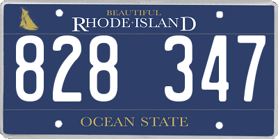 RI license plate 828347