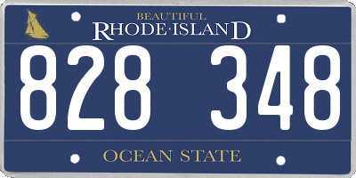 RI license plate 828348