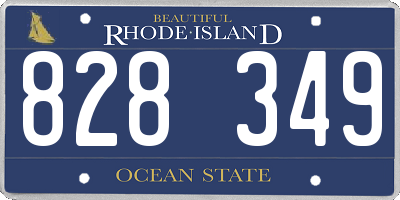 RI license plate 828349