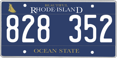 RI license plate 828352