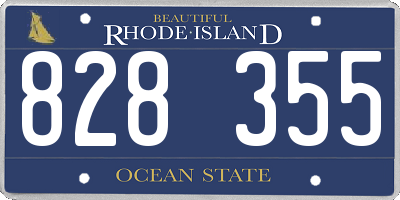 RI license plate 828355
