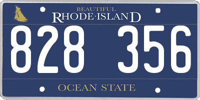RI license plate 828356