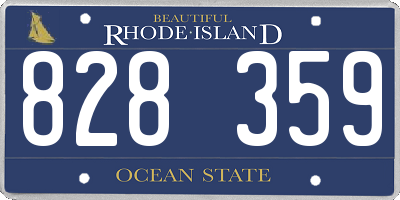 RI license plate 828359