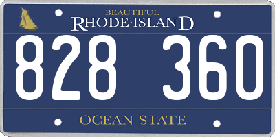 RI license plate 828360