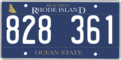 RI license plate 828361