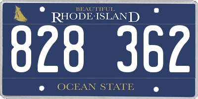 RI license plate 828362