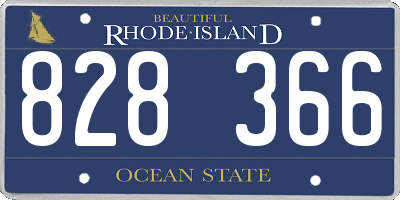 RI license plate 828366