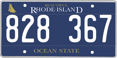 RI license plate 828367
