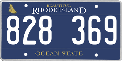 RI license plate 828369