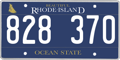 RI license plate 828370