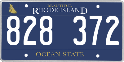 RI license plate 828372