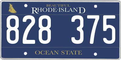 RI license plate 828375