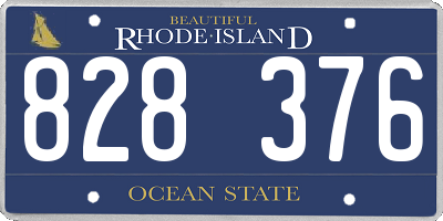 RI license plate 828376