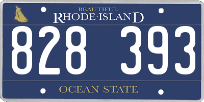 RI license plate 828393