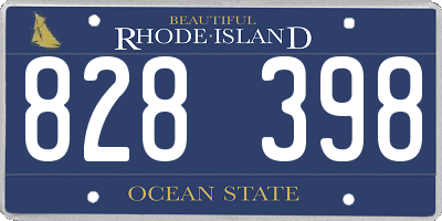RI license plate 828398