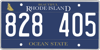 RI license plate 828405