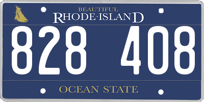 RI license plate 828408